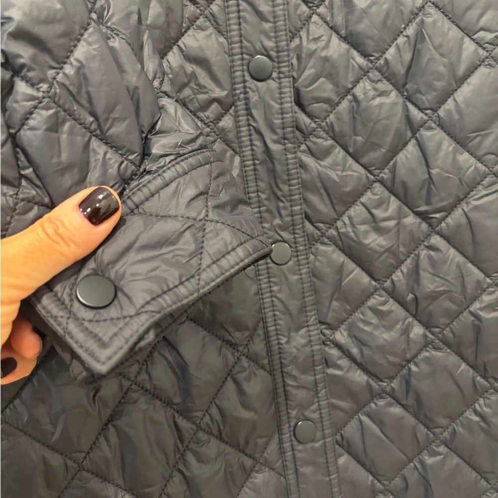 Massimo Dutti black nylon quilted jacket generous small - Picture 4 of 8